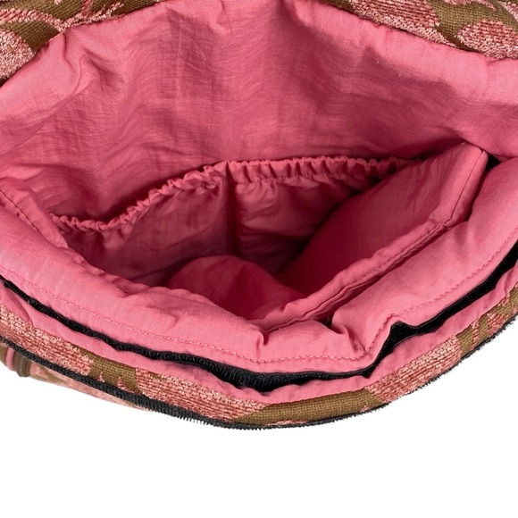Petunia Pickle Bottom Daiper Bag Backpack Tapestry Velvet Floral Olive Pink - Picture 7 of 13